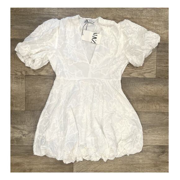 RARE!!! ZARA Blogger Fave Balloon Hem Mini Dress NWT 🤍 - Picture 15 of 16